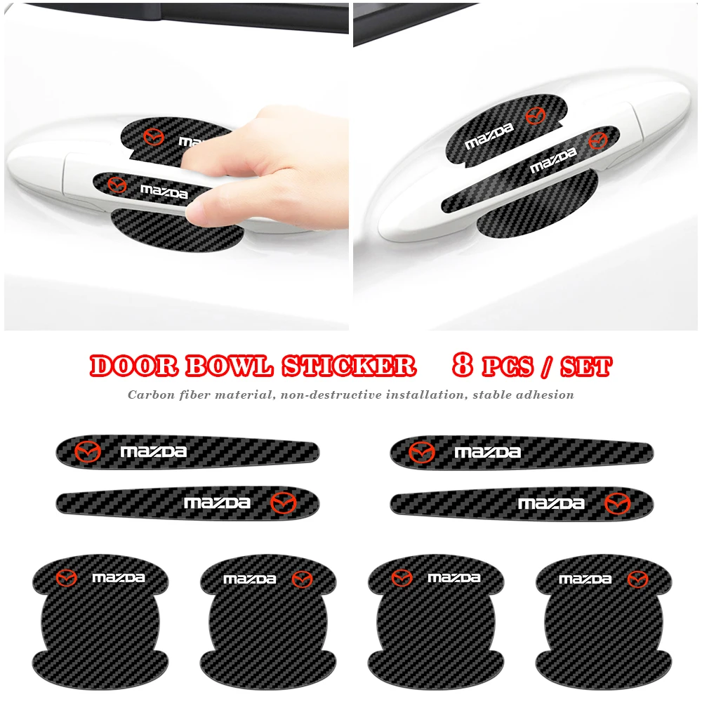 Door Handle Bowl Anti-Scratch Protection Sticker Carbon Fiber Car Sticker Anti-Collision Strip For Mazda 3 Mazda 6 CX3 CX5 MP MS
Door Handle Bowl Anti-Scratch Protection Sticker Carbon Fiber Car Sticker Anti-Collision Strip For Mazda 3 Mazda 6 CX3 CX5 MP MS