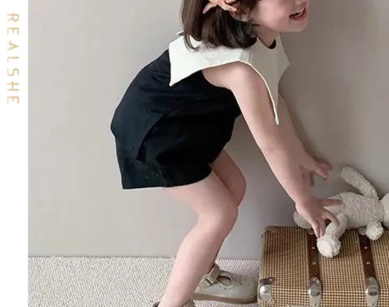 2023 Summer Baby Girl Clothes Set Sleeveless Shirt Solid Shorts 2pcs Girls Sweet Sets Toddler Outfit Children Clothing
2023 Summer Baby Girl Clothes Set Sleeveless Shirt Solid Shorts 2pcs Girls Sweet Sets Toddler Outfit Children Clothing