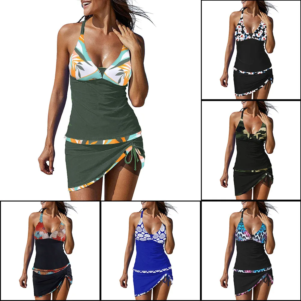 Split Size Swimsuit Women's Tankini European American Women's Printed Swimsuit Skirt Sexy Push Up Swimsuit
Split Size Swimsuit Women's Tankini European American Women's Printed Swimsuit Skirt Sexy Push Up Swimsuit