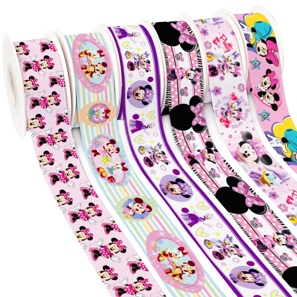 Disney Mickey Minnie Daisy High Quality Grosgrain Ribbon for Cheer Bows DIY Girl Headwear Hair Bows 10yards Satin Ribbon
Disney Mickey Minnie Daisy High Quality Grosgrain Ribbon for Cheer Bows DIY Girl Headwear Hair Bows 10yards Satin Ribbon