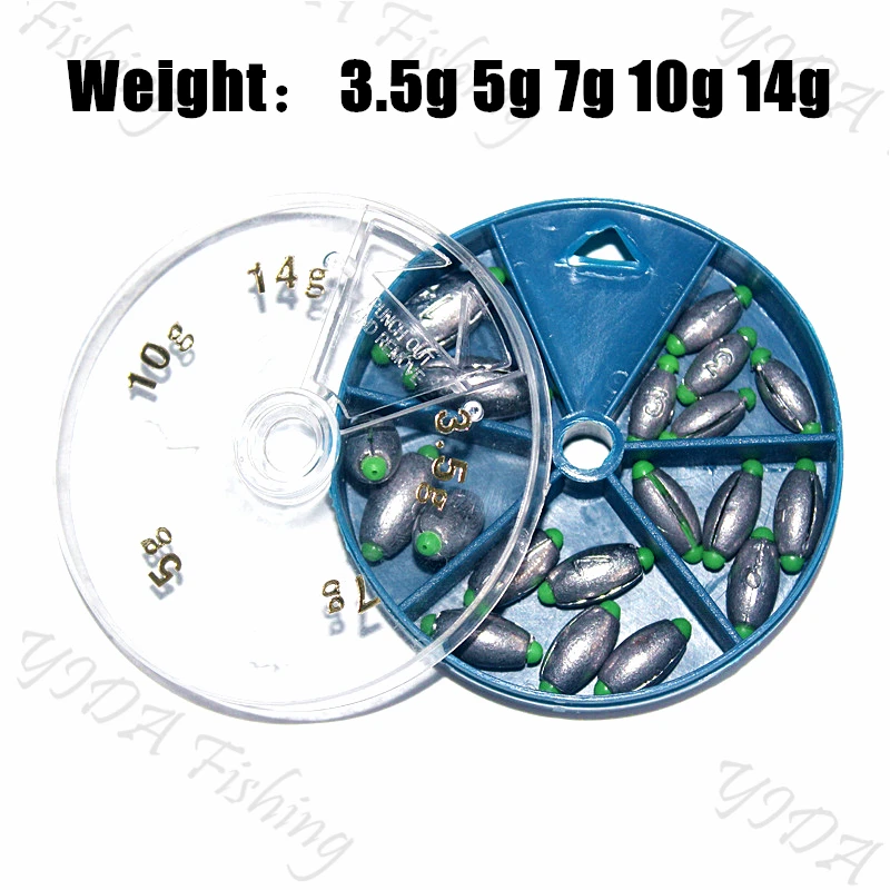 Fishing Lead Combination Kit Quick Olive Shaped Weights Lead Sinkers Removable Split Lead Shot Sinkers Fishing Accessories
Fishing Lead Combination Kit Quick Olive Shaped Weights Lead Sinkers Removable Split Lead Shot Sinkers Fishing Accessories