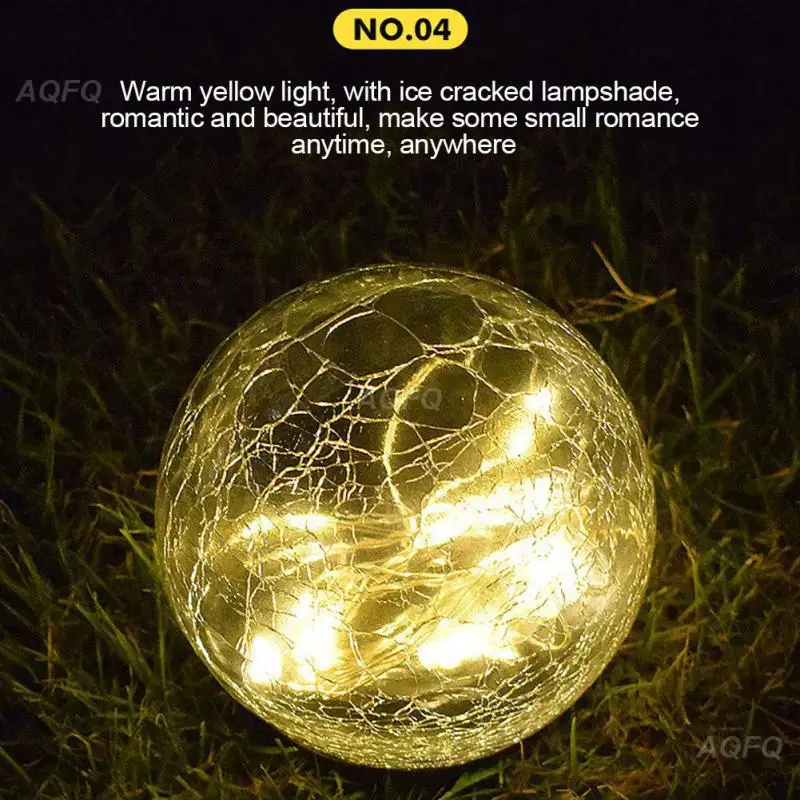 Solar LED Glass Ball Light Crack Pattern Lawn Light Outdoor Warm Color Light Waterproof Garden Decorations Pathway Patio Yard
Solar LED Glass Ball Light Crack Pattern Lawn Light Outdoor Warm Color Light Waterproof Garden Decorations Pathway Patio Yard
