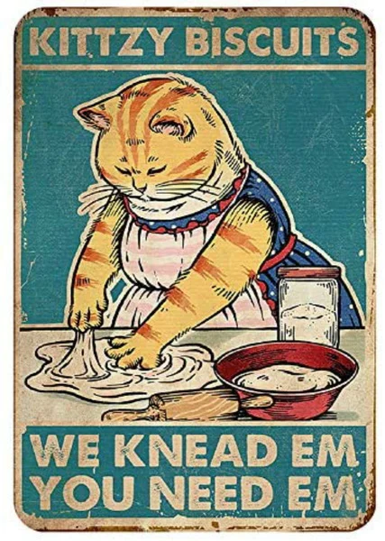 Metal Tin Sign Funny Kitten Biscuit Suitable for Kitchen Bar Cafe Wall Decoration 8 X 12 inch
Metal Tin Sign Funny Kitten Biscuit Suitable for Kitchen Bar Cafe Wall Decoration 8 X 12 inch