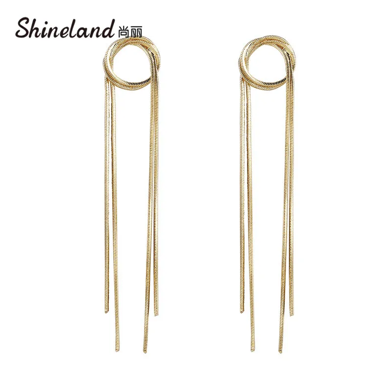 Shineland Punk Metal Long Chain Tassel Tie Drop Earrings Vintage Geometry 2023 Trendy Fashion Female Unusual Jewelry For Women
Shineland Punk Metal Long Chain Tassel Tie Drop Earrings Vintage Geometry 2023 Trendy Fashion Female Unusual Jewelry For Women