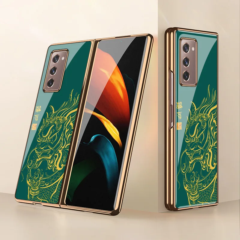 Vintage Dragon Totem Phone Case for Samsung Z Fold3 Case Z Fold 3 Luxury Plating Tempered Glass Cover for Galaxy Z Fold2 Case
Vintage Dragon Totem Phone Case for Samsung Z Fold3 Case Z Fold 3 Luxury Plating Tempered Glass Cover for Galaxy Z Fold2 Case