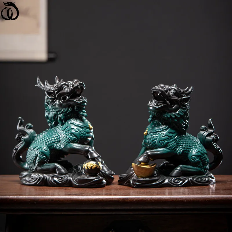 Lucky Kirin Art Sculpture Fortune Animal Statue Chinese Dragon Figurines Purple Sands Decoration Craft Home Decor Accessories
Lucky Kirin Art Sculpture Fortune Animal Statue Chinese Dragon Figurines Purple Sands Decoration Craft Home Decor Accessories