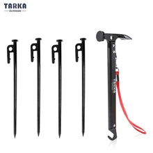 TARKA 30cm Length Camping Tent Legs and Hammer Set Tent Stakes Pegging Ground Nails Outdoor Camper Tourist Supplies Accessories