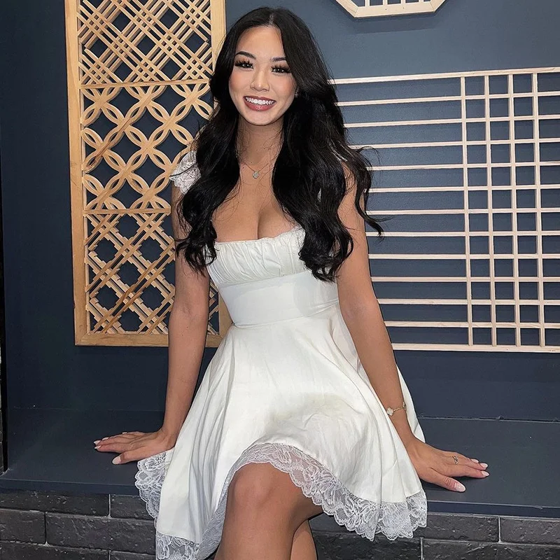 2023elegant casual dress,Women's sexy hot girl sling dress summer new fashion strapping backless lace skirt
2023elegant casual dress,Women's sexy hot girl sling dress summer new fashion strapping backless lace skirt