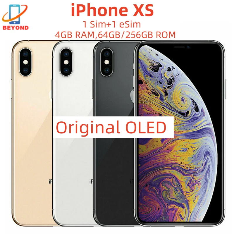 

Оригинальный Apple iPhone XS, 5,8 дюймов, оригинальный OLED ОЗУ, 4 Гб ПЗУ, 64 ГБ/256 ГБ, шестиядерный IOS A12, двухродный разблокированный телефон с идентификатором лица, 4G