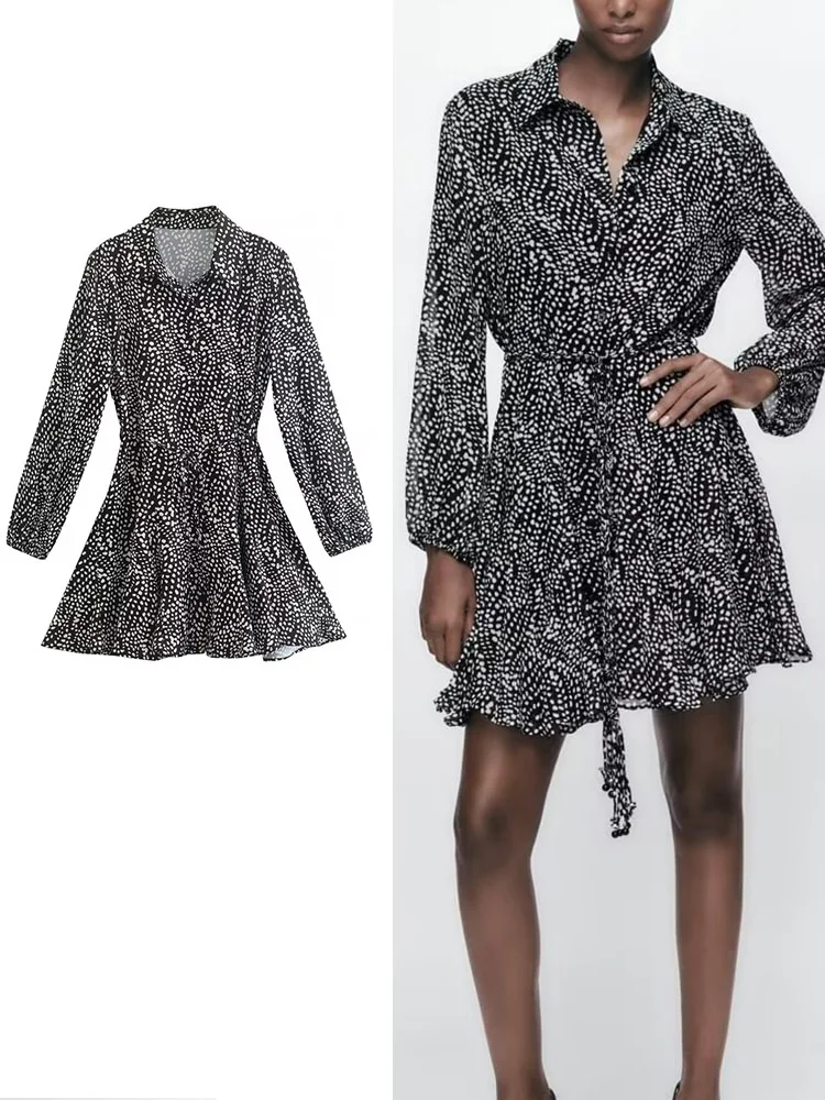 TRAF Ruffles Women Dot Print Dresses With Belt 2022 Vintage Turn Down Collar Mini Dress Long Sleeve Soft Vestidos
TRAF Ruffles Women Dot Print Dresses With Belt 2022 Vintage Turn Down Collar Mini Dress Long Sleeve Soft Vestidos