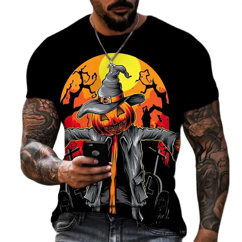 Vintage T-Shirt For Men Halloween Pumpkin Ghost Graphic T Shirts 3D Print Short Sleeve Harajuku Oversized Tee Men's Clothing Top
Vintage T-Shirt For Men Halloween Pumpkin Ghost Graphic T Shirts 3D Print Short Sleeve Harajuku Oversized Tee Men's Clothing Top
