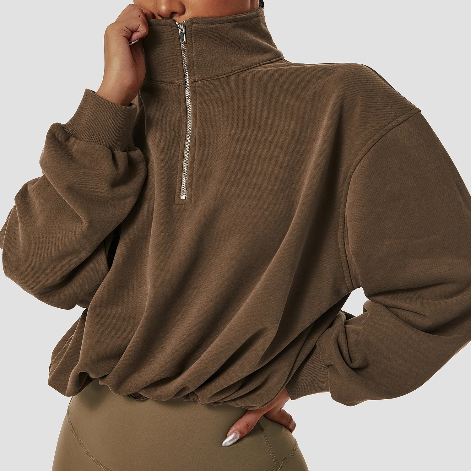 Women Fleece Yoga Jackets Pullover High Collar Sports Sweater Windproof Outdoor Running Jacket Half Zip Fitness Sweatshirts
Women Fleece Yoga Jackets Pullover High Collar Sports Sweater Windproof Outdoor Running Jacket Half Zip Fitness Sweatshirts