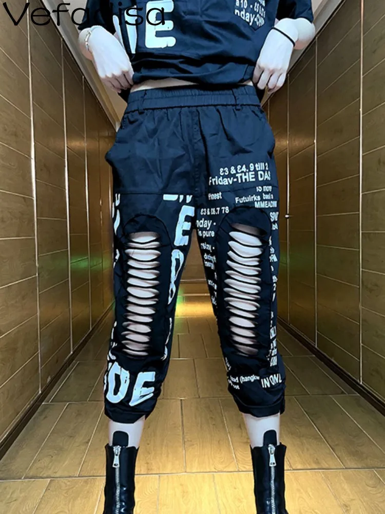 Vefadisa Casual Pants Women 2023 New Summer Trousers Thin Cut Personality Fashion Cargo Pants Punk Trend ZXF266B 
Vefadisa Casual Pants Women 2023 New Summer Trousers Thin Cut Personality Fashion Cargo Pants Punk Trend ZXF266B