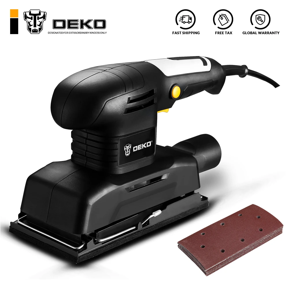 DEKO DKSS01 135W Polishing Machine with 15 Sheets of Sandpaper Wood, Plastic, Metal, Fillers, Coated Polilsh
DEKO DKSS01 135W Polishing Machine with 15 Sheets of Sandpaper Wood, Plastic, Metal, Fillers, Coated Polilsh