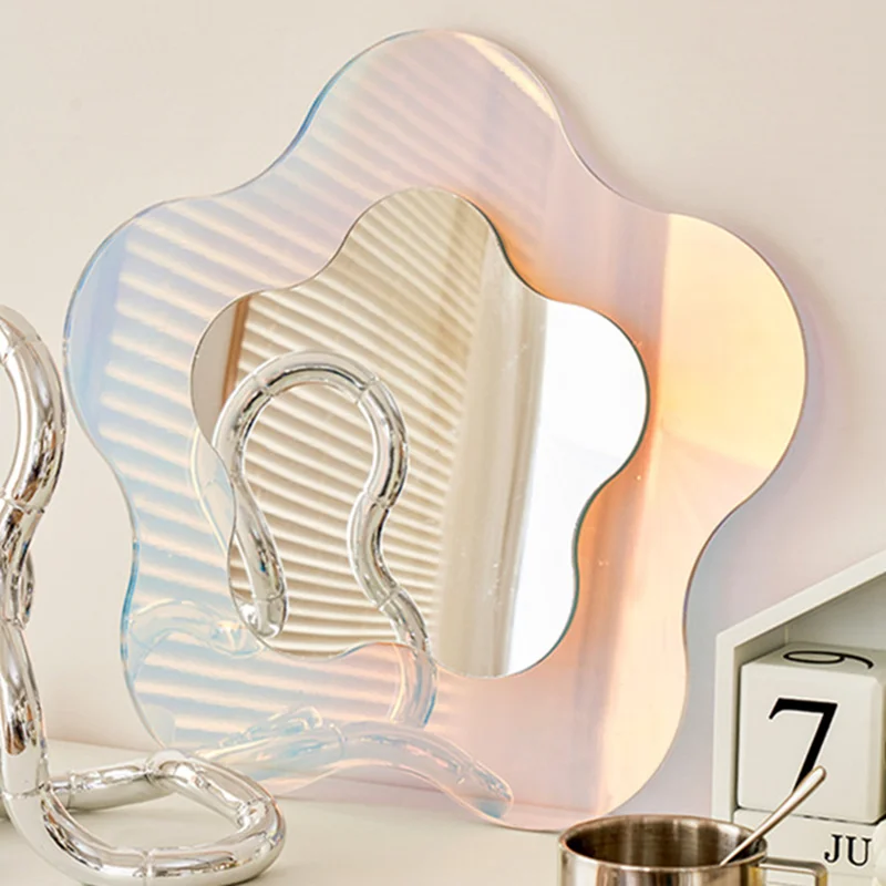 INS Irregular Makeup Mirror for Bedroom Living Room Colorful Acrylic Dresser Mirror Nordic Wall Hanging Mirror Decor Ornaments
INS Irregular Makeup Mirror for Bedroom Living Room Colorful Acrylic Dresser Mirror Nordic Wall Hanging Mirror Decor Ornaments