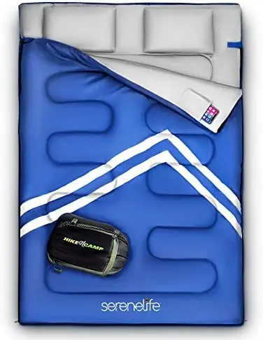 Backpacking Sleeping Bag Camping Gear - Double Sleeping Bag for Adults/Teens w/ 2 Pillows, Bag - Outdoor Lightweight Weather Pro
Backpacking Sleeping Bag Camping Gear - Double Sleeping Bag for Adults/Teens w/ 2 Pillows, Bag - Outdoor Lightweight Weather Pro