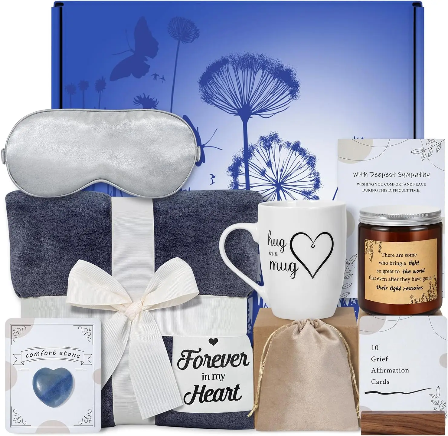 Gift Baskets, Condolence Grief Gifts Box, Bereavement Memorial Gift for Funeral, Sorry for Your Loss of Mom Dad Husband Daughter
Gift Baskets, Condolence Grief Gifts Box, Bereavement Memorial Gift for Funeral, Sorry for Your Loss of Mom Dad Husband Daughter