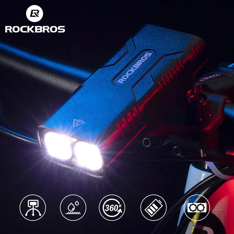 ROCKBROS 2T6 LED Bicycle Light 10W 10000 mAh Bike Front Lamp Flashlight Cycling Equipment MTB Headlight Super Bright Flashlight
ROCKBROS 2T6 LED Bicycle Light 10W 10000 mAh Bike Front Lamp Flashlight Cycling Equipment MTB Headlight Super Bright Flashlight
