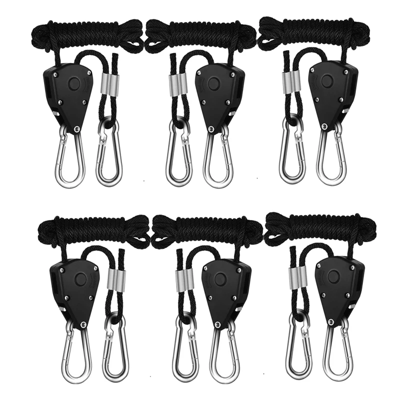 6PCS Adjustable 1/8Inch Lanyard Hanging For Tent Fan Led Grow Plant Lamp Rope Ratchet Hanger Pulley Lifting Pulley Hook
6PCS Adjustable 1/8Inch Lanyard Hanging For Tent Fan Led Grow Plant Lamp Rope Ratchet Hanger Pulley Lifting Pulley Hook