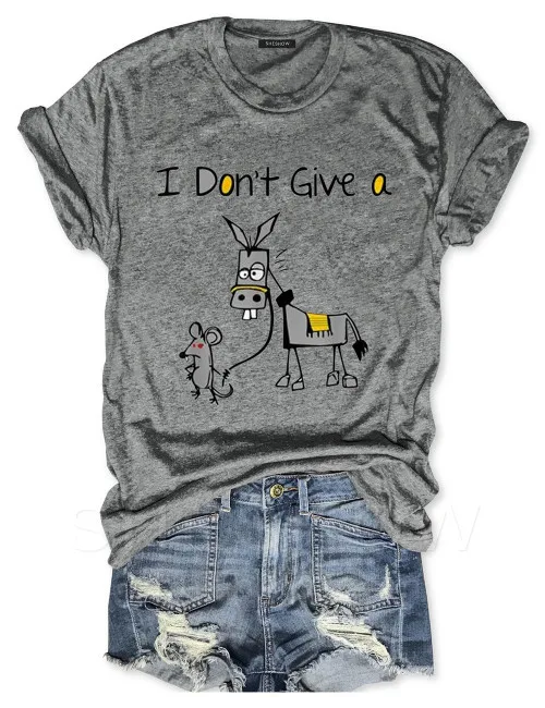 Teeteety Womens High Quality 100% Cotton I Don't Give A Rats Print O-neck T-shirt
Teeteety Womens High Quality 100% Cotton I Don't Give A Rats Print O-neck T-shirt