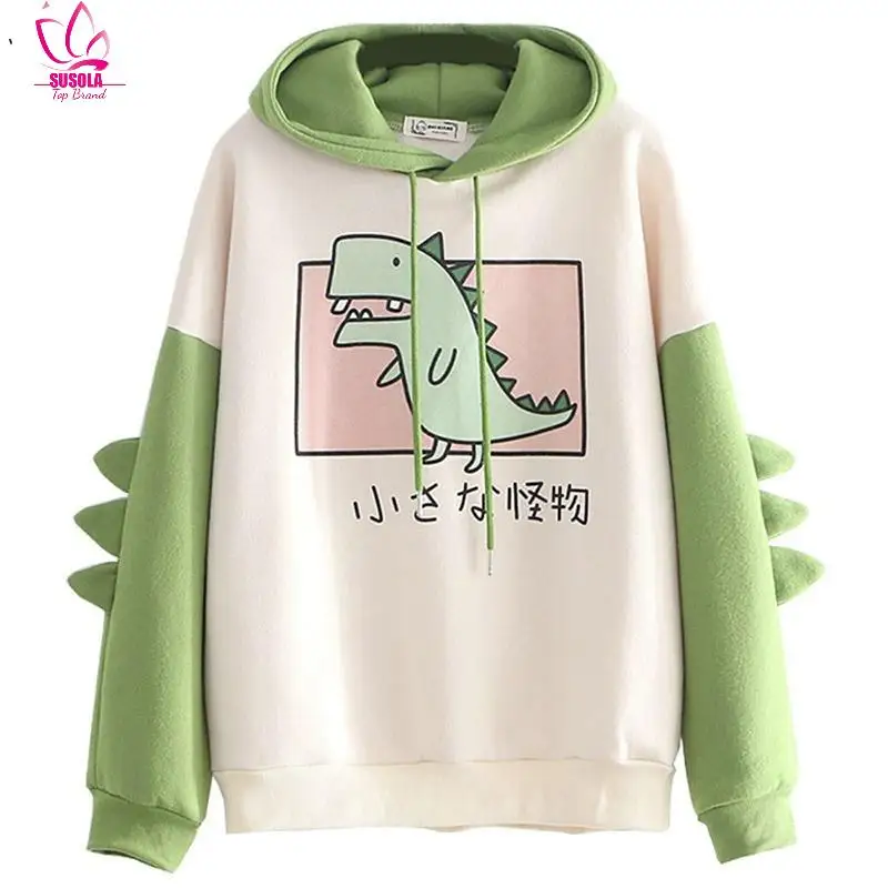 Dinosaur Oversized Cartoon Hoodie Women Trend Sweatshirt Casual Print Korean Style Thicken Sweatshirt Winter Dino Hoodie Tops
Dinosaur Oversized Cartoon Hoodie Women Trend Sweatshirt Casual Print Korean Style Thicken Sweatshirt Winter Dino Hoodie Tops