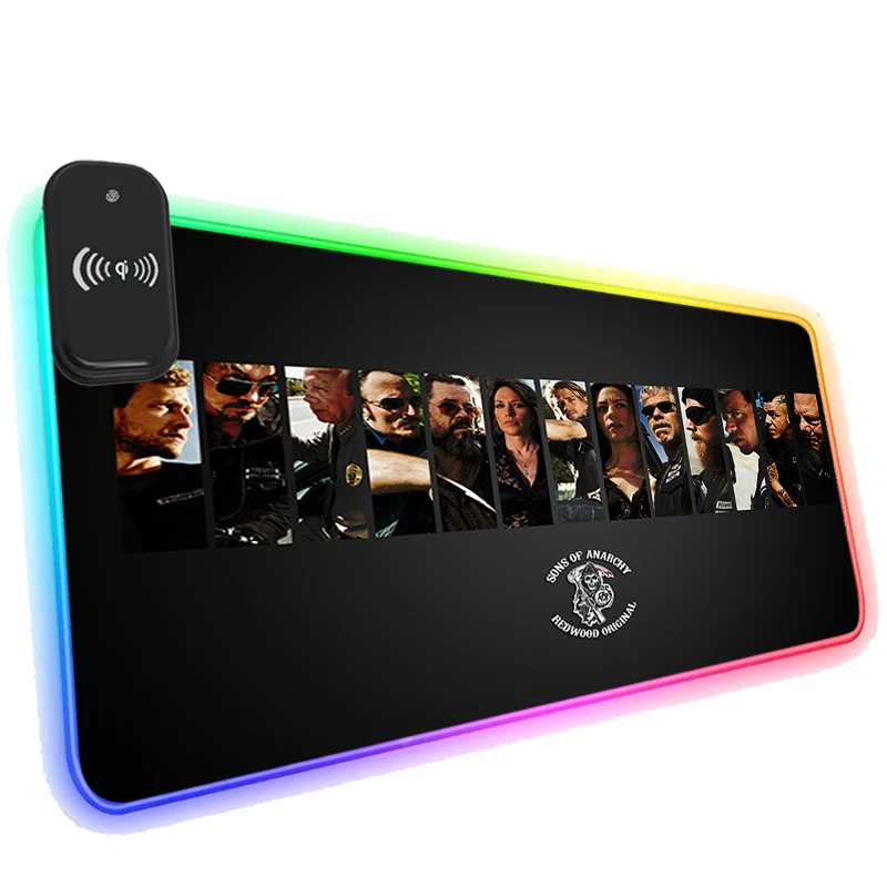 TV Show Sons Of Anarchy Phone Wireless Charging RGB Mouse Pad With Backlight Deskmat HD Picture Mousepad XXL Cool Laptop Gamer
TV Show Sons Of Anarchy Phone Wireless Charging RGB Mouse Pad With Backlight Deskmat HD Picture Mousepad XXL Cool Laptop Gamer