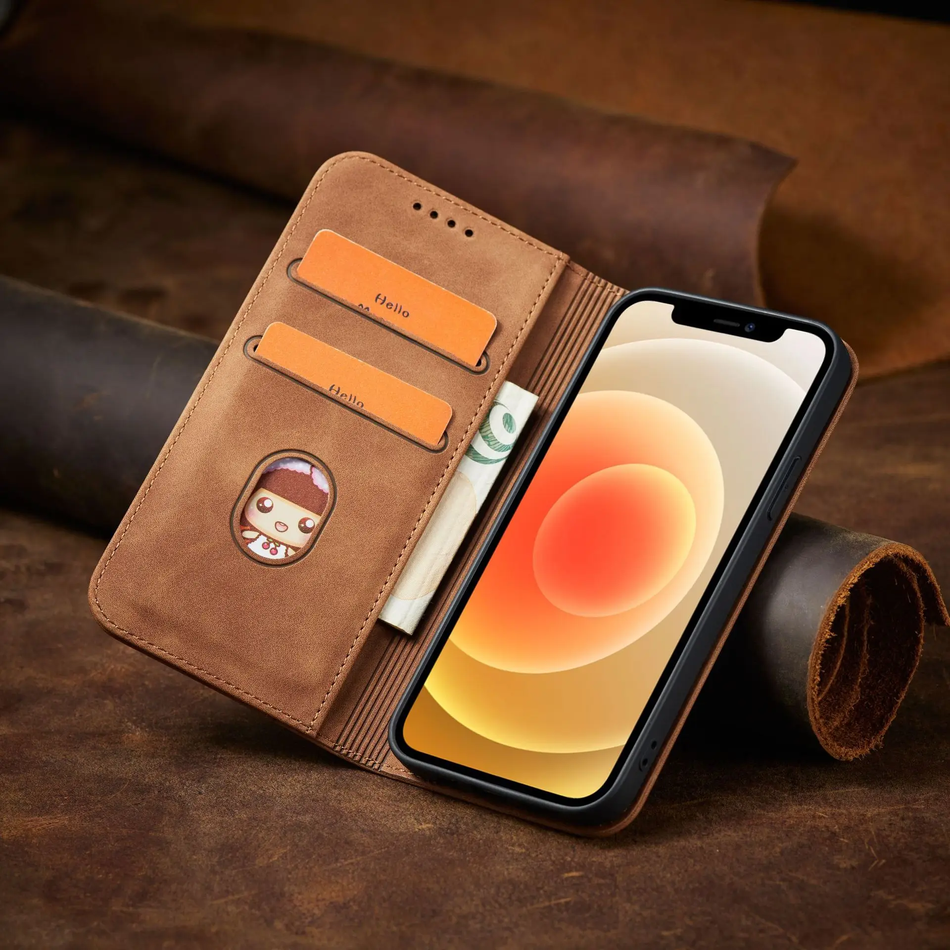 Leather Case Flip Phone Cases with Card Bag for Apple IPhone 11 12 Mini 13 Pro Max X XS XR 7 8 Plus Protective Shell As A Holder
Leather Case Flip Phone Cases with Card Bag for Apple IPhone 11 12 Mini 13 Pro Max X XS XR 7 8 Plus Protective Shell As A Holder