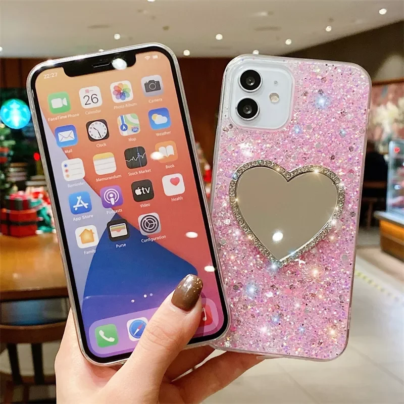 Luxury Bling Love Mirror Phone Cases For iPhone 13 Pro Max 12 11 Pro Max X Xs Max XR 6 6s 7 8 Plus SE Silicone Non-slip Shell
Luxury Bling Love Mirror Phone Cases For iPhone 13 Pro Max 12 11 Pro Max X Xs Max XR 6 6s 7 8 Plus SE Silicone Non-slip Shell