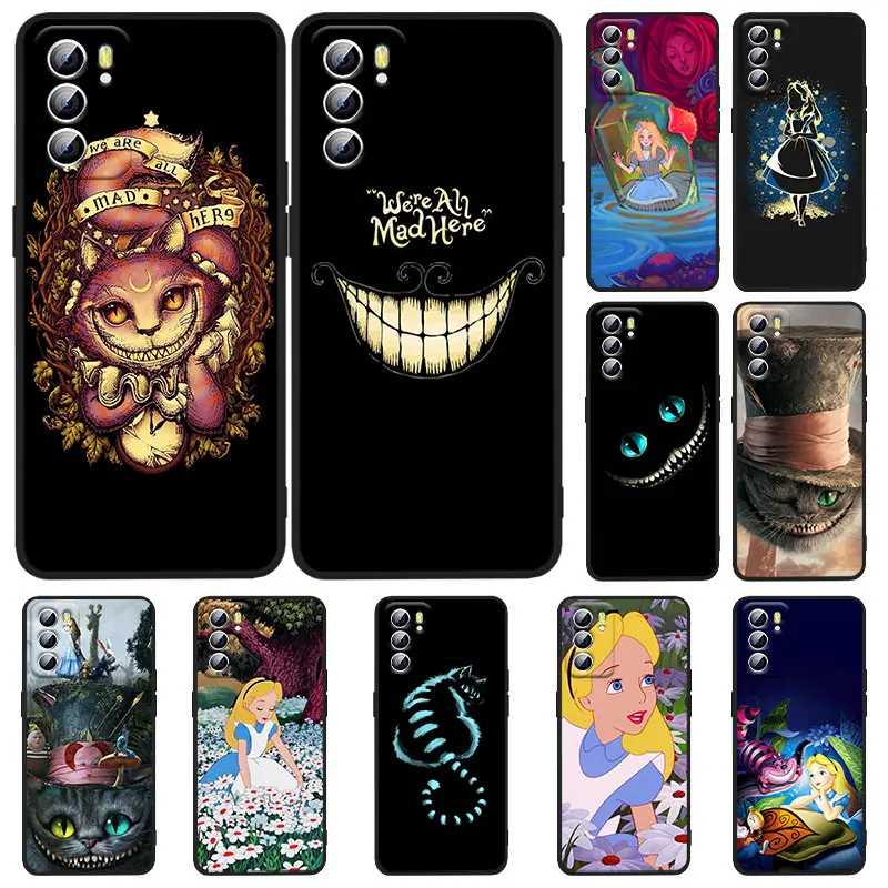 Alice in Wonderland For OPPO Realme 5 6 6i 6s 7 8 8i 9i c3 c11 c21Y Q3S Pro Narzo 50A 50i Master GT2 Pro Black Phone Case Capa
Alice in Wonderland For OPPO Realme 5 6 6i 6s 7 8 8i 9i c3 c11 c21Y Q3S Pro Narzo 50A 50i Master GT2 Pro Black Phone Case Capa