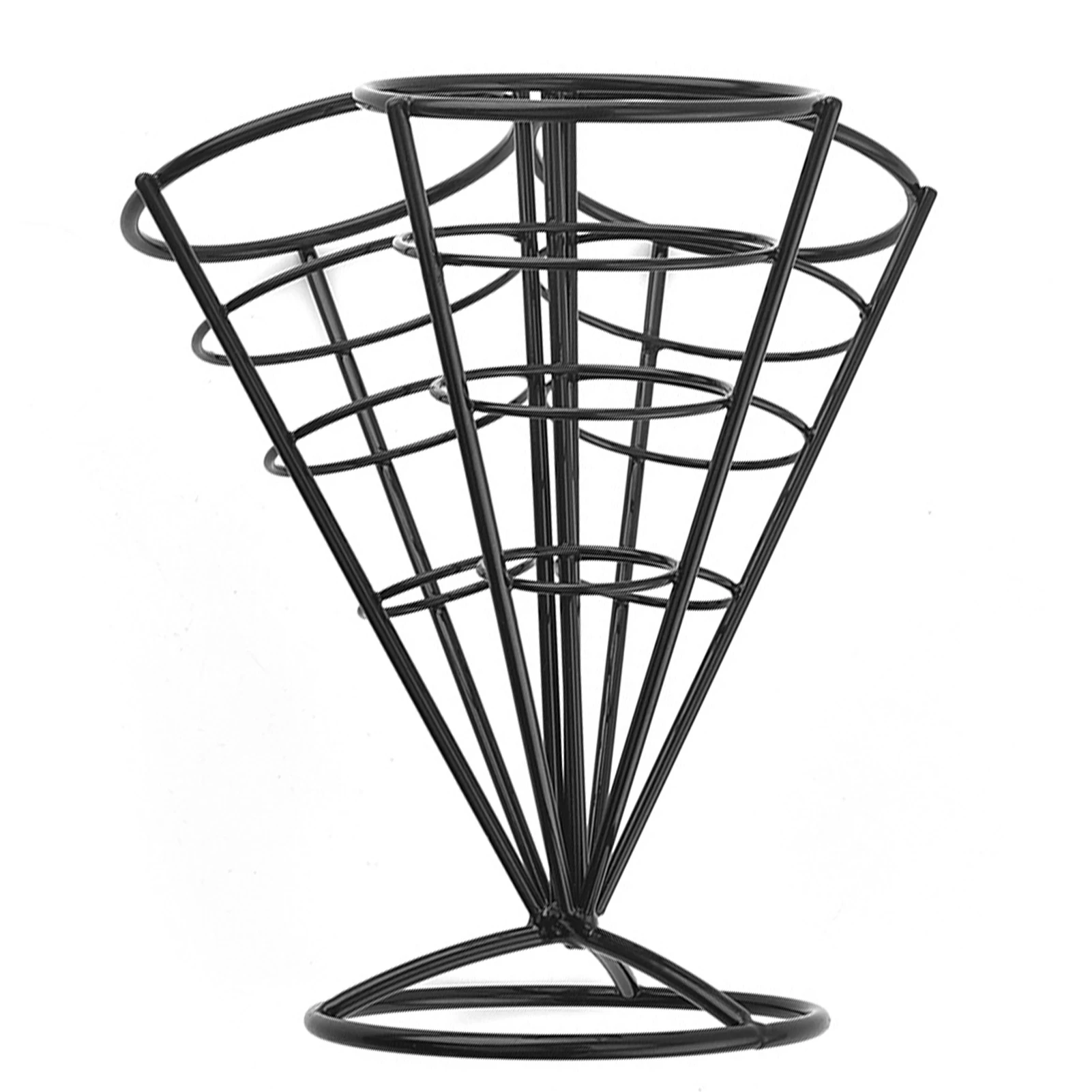 French Fries Stand Conical Basket Made With Iron And Non-stick Paint Conical 3 Combination Holder For Fries Fish Chips
French Fries Stand Conical Basket Made With Iron And Non-stick Paint Conical 3 Combination Holder For Fries Fish Chips