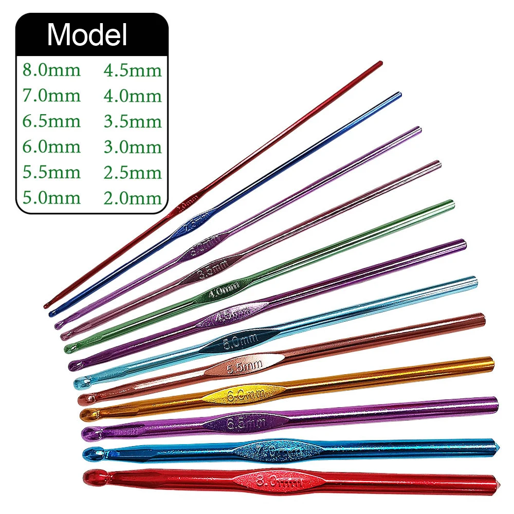 12pcs Metal/Wooden/Plastic Handle Crochet Hook Knitting Needles Set Crocheting Needle Tool Sweater Knitting DIY Crafts
12pcs Metal/Wooden/Plastic Handle Crochet Hook Knitting Needles Set Crocheting Needle Tool Sweater Knitting DIY Crafts