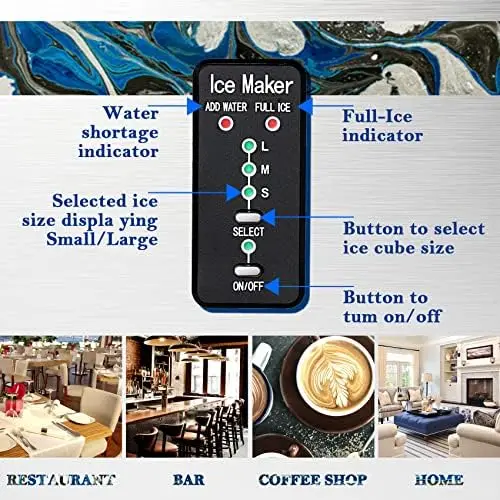 Portable Ice Maker Machine Countertop 39LBs Ice/24H Stainless Steel, Ice Cubes in 8 Mins, Chewable Crunchy Style Ice Crusher an
Portable Ice Maker Machine Countertop 39LBs Ice/24H Stainless Steel, Ice Cubes in 8 Mins, Chewable Crunchy Style Ice Crusher an