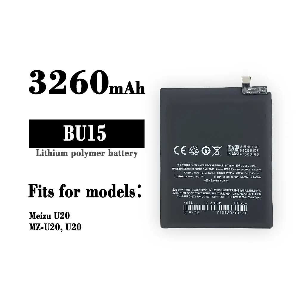 NEW Orginal High Quality BU15 Battery For MEIZU U20 U685H U685Q U685C 3260mAh Mobile Phone Lithium Battery
NEW Orginal High Quality BU15 Battery For MEIZU U20 U685H U685Q U685C 3260mAh Mobile Phone Lithium Battery