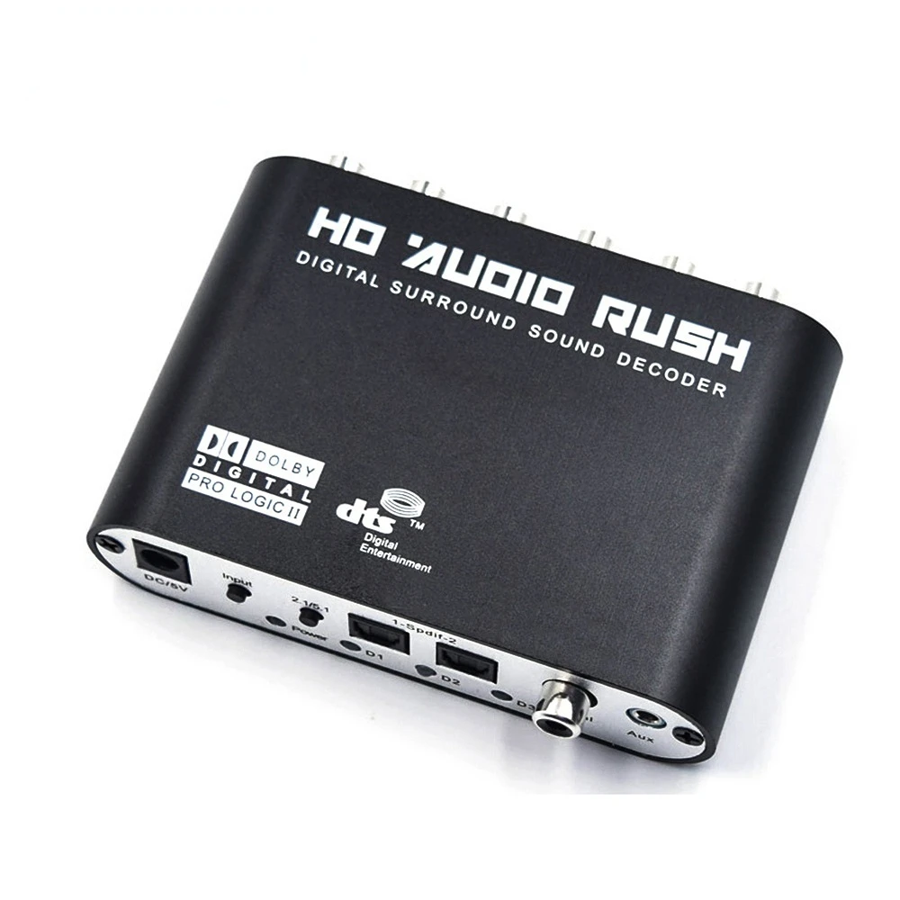 5.1CH Digital Audio Decoder Converter SPDIF Coaxial to RCA DTS AC3 Optical Digital Sound Decoder Amplifier for PS3 HD XBOX360
5.1CH Digital Audio Decoder Converter SPDIF Coaxial to RCA DTS AC3 Optical Digital Sound Decoder Amplifier for PS3 HD XBOX360