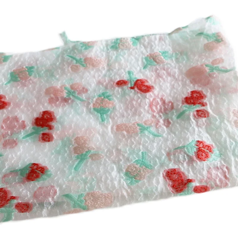 Summer Semi-Transparent Woven Embroidered Strawberry Craft Light Fashion Yarn Clothing Fabric DIY
Summer Semi-Transparent Woven Embroidered Strawberry Craft Light Fashion Yarn Clothing Fabric DIY