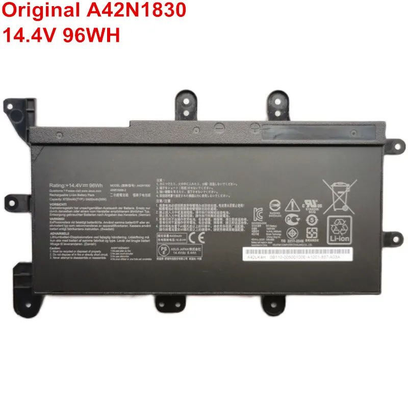 

14.4V 96WH Original Laptop Battery A42N1830 For Asus ROG G703GX-E5039T G703GXR-EV EV031T EV025R G703GX-XS98K EV029R EV028T New