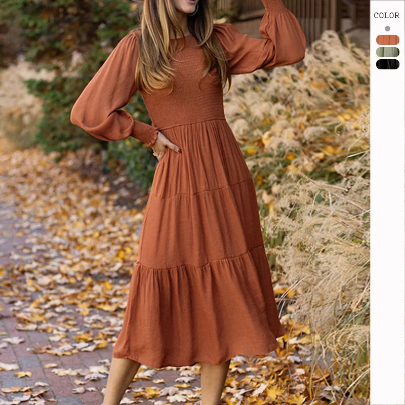 Autumn and Winter 2022 New Women's Dress Retro French Round Neck Lantern Sleeve New Dress
Autumn and Winter 2022 New Women's Dress Retro French Round Neck Lantern Sleeve New Dress