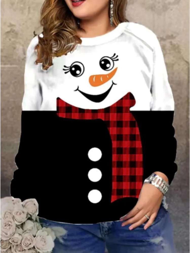 Christmas Long Sleeve Ladies T-Shirts Cartoon Printed Women's Tops Christmas Clothing Oversized T-Shirts Autumn Winter Clothing
Christmas Long Sleeve Ladies T-Shirts Cartoon Printed Women's Tops Christmas Clothing Oversized T-Shirts Autumn Winter Clothing
