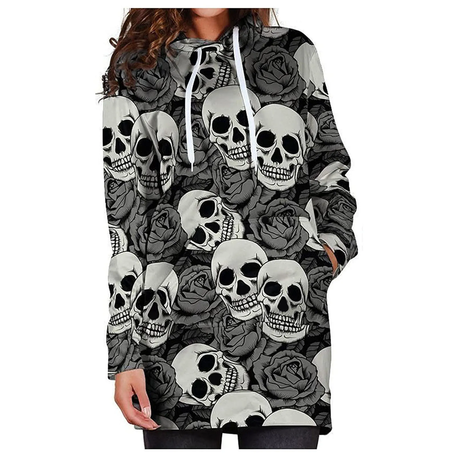 Soft Jackets Women Mid-length Pocket Women's Sleeve Sweatshirt Drawstring Long Hooded Halloween Women Hoodie Sweatshirt Lace up
Soft Jackets Women Mid-length Pocket Women's Sleeve Sweatshirt Drawstring Long Hooded Halloween Women Hoodie Sweatshirt Lace up