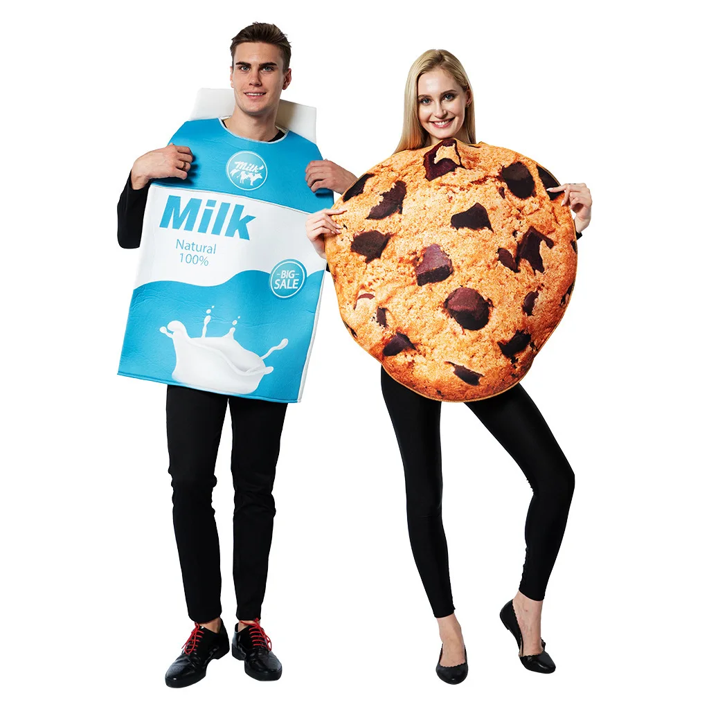 2sets Funny Cosplay Milk Cookie Combo Costume Male Female Couple's Halloween Carnival Dress Up Outfits Party Christmas Pub Stage
2sets Funny Cosplay Milk Cookie Combo Costume Male Female Couple's Halloween Carnival Dress Up Outfits Party Christmas Pub Stage