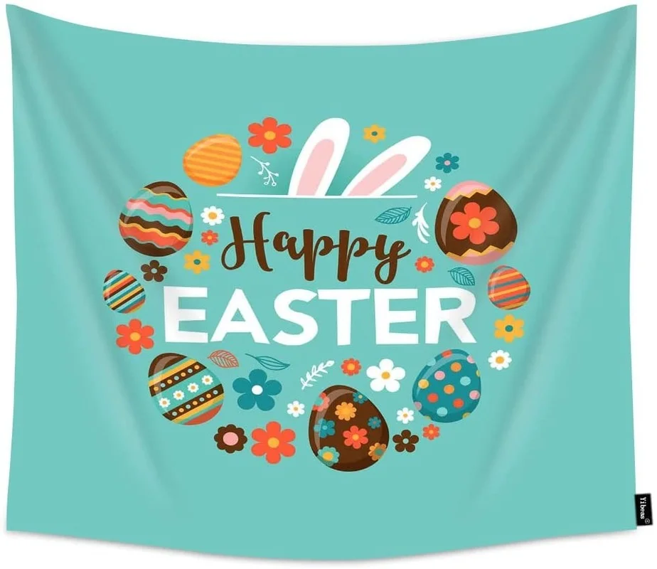 Colorful Rabbit and Bunny Tapestry Happy Easter Day Card Design Tapestry Wall Hanging Decor for Living Room Bedroom Dorm Decor
Colorful Rabbit and Bunny Tapestry Happy Easter Day Card Design Tapestry Wall Hanging Decor for Living Room Bedroom Dorm Decor