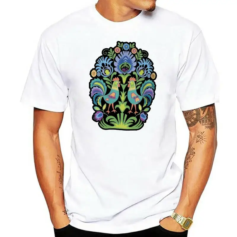 Printed Men T Shirt Cotton tshirts O-Neck Short-Sleeve Polish Folk Design Two Roosters Women T-Shirt
Printed Men T Shirt Cotton tshirts O-Neck Short-Sleeve Polish Folk Design Two Roosters Women T-Shirt