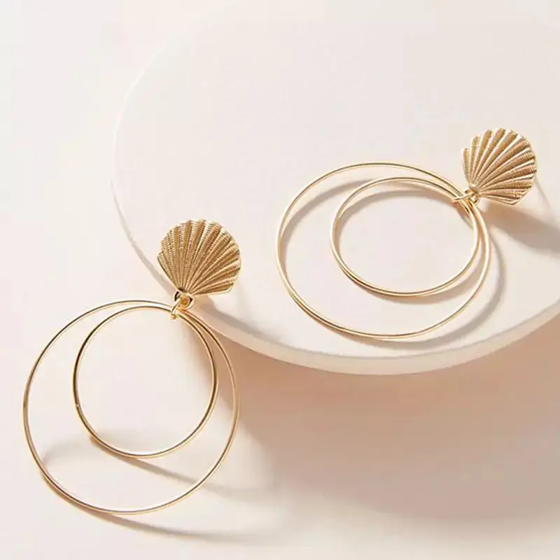 Gold Color Double Round Hoop Earrings Elegant Personality Creative Geometry Ear Rings Versatile Luxury Wholesale New
Gold Color Double Round Hoop Earrings Elegant Personality Creative Geometry Ear Rings Versatile Luxury Wholesale New