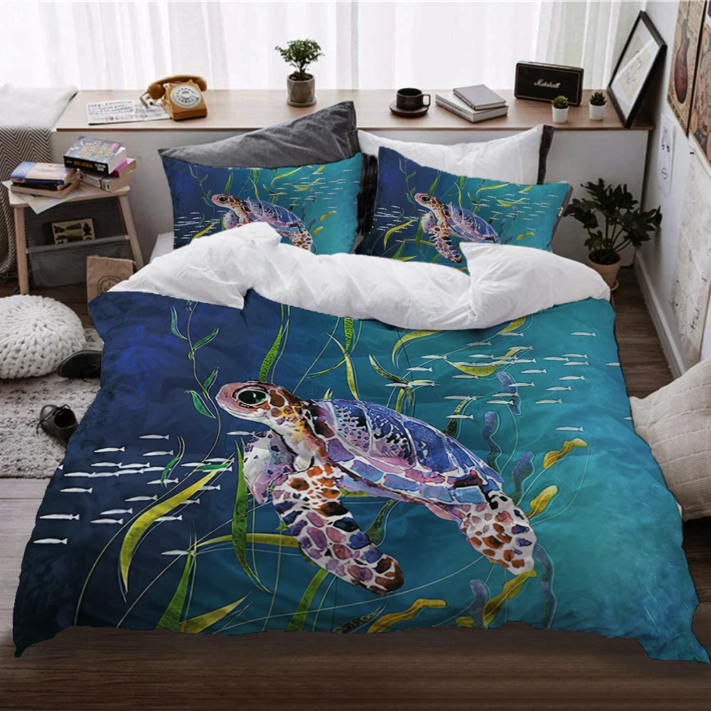 3D Printing Lovely Sea Turtle Bedding Sets 3pcs Twin Full Queen King Size Polyester Soft Breathable Duvet cover pillowcase
3D Printing Lovely Sea Turtle Bedding Sets 3pcs Twin Full Queen King Size Polyester Soft Breathable Duvet cover pillowcase