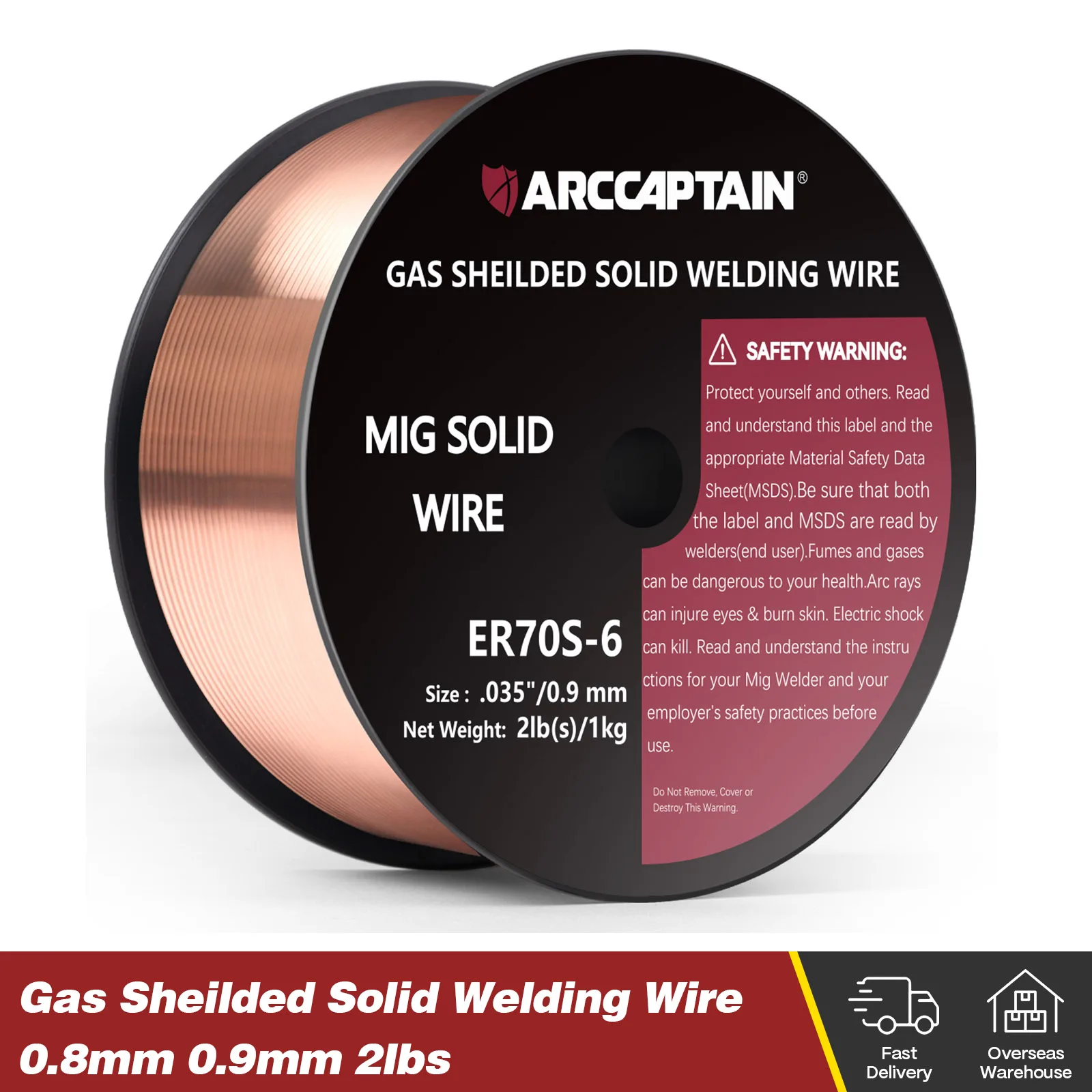 Сварочная проволока ARCCAPTAIN ER70S-6 0,8 0,9 мм
Сварочная проволока ARCCAPTAIN ER70S-6 0,8 0,9 мм