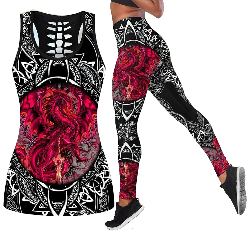 Dragon Tiger Yin and Yang 3D Print Combo Tank + Legging Yoga Pants and Hollow Tank Womens Sport Vest Suits Leisure Suits
Dragon Tiger Yin and Yang 3D Print Combo Tank + Legging Yoga Pants and Hollow Tank Womens Sport Vest Suits Leisure Suits