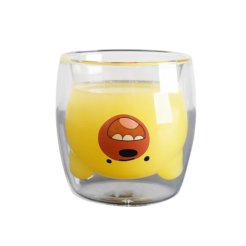 250ml Cute Cartoon Bear Double Glass Cup Creative Animal Milk Breakfast Mug Ladies Milk Tea Cups Children Juice Mugs
250ml Cute Cartoon Bear Double Glass Cup Creative Animal Milk Breakfast Mug Ladies Milk Tea Cups Children Juice Mugs