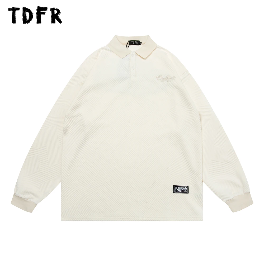 Letter Embroidery Long Sleeve T-shirt Mens Autumn Winter Casual Streetwear Loose Lapel Tshirt Men Top
Letter Embroidery Long Sleeve T-shirt Mens Autumn Winter Casual Streetwear Loose Lapel Tshirt Men Top