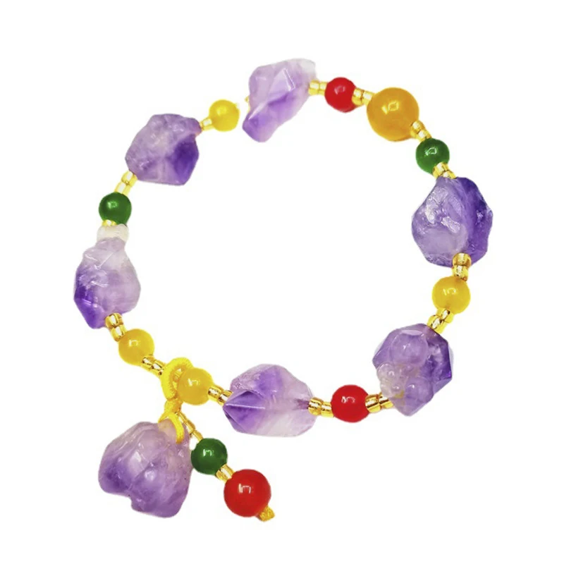 Natural Polished Amethyst Flower Bracelet Luck Wealth Decor Ornament Chakras Gemstones Stone Bangle Gift DIY Jewelry
Natural Polished Amethyst Flower Bracelet Luck Wealth Decor Ornament Chakras Gemstones Stone Bangle Gift DIY Jewelry