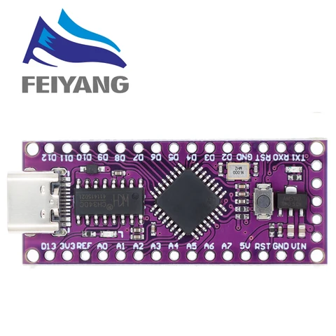 Фонарь с MICRO USB, совместимый с ATMEGA328 Nano V3.0 LGT8F328P CH340C/LGT8F328P-LQFP32 SOP16 для Arduino